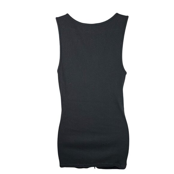 Y2K Express Black Sequin Front Ribbed Tank Top Women’s L SPARKLY SUMMER GRUNGE - Picture 4 of 8